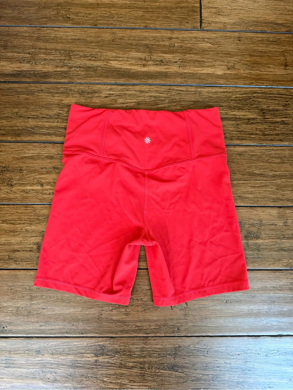 Athleta Cardinal Red Ultra High Rise Elation 7" Short Size Medium Athleisure